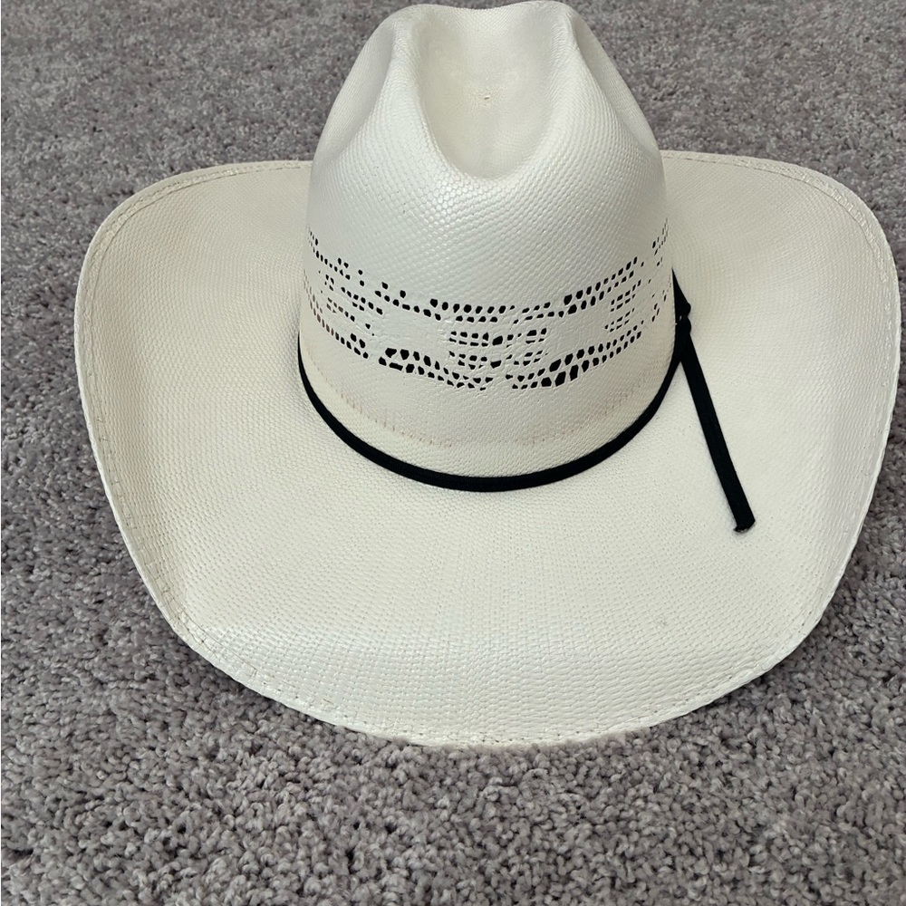 Rodeo King White Cowboy Hat with Black Band